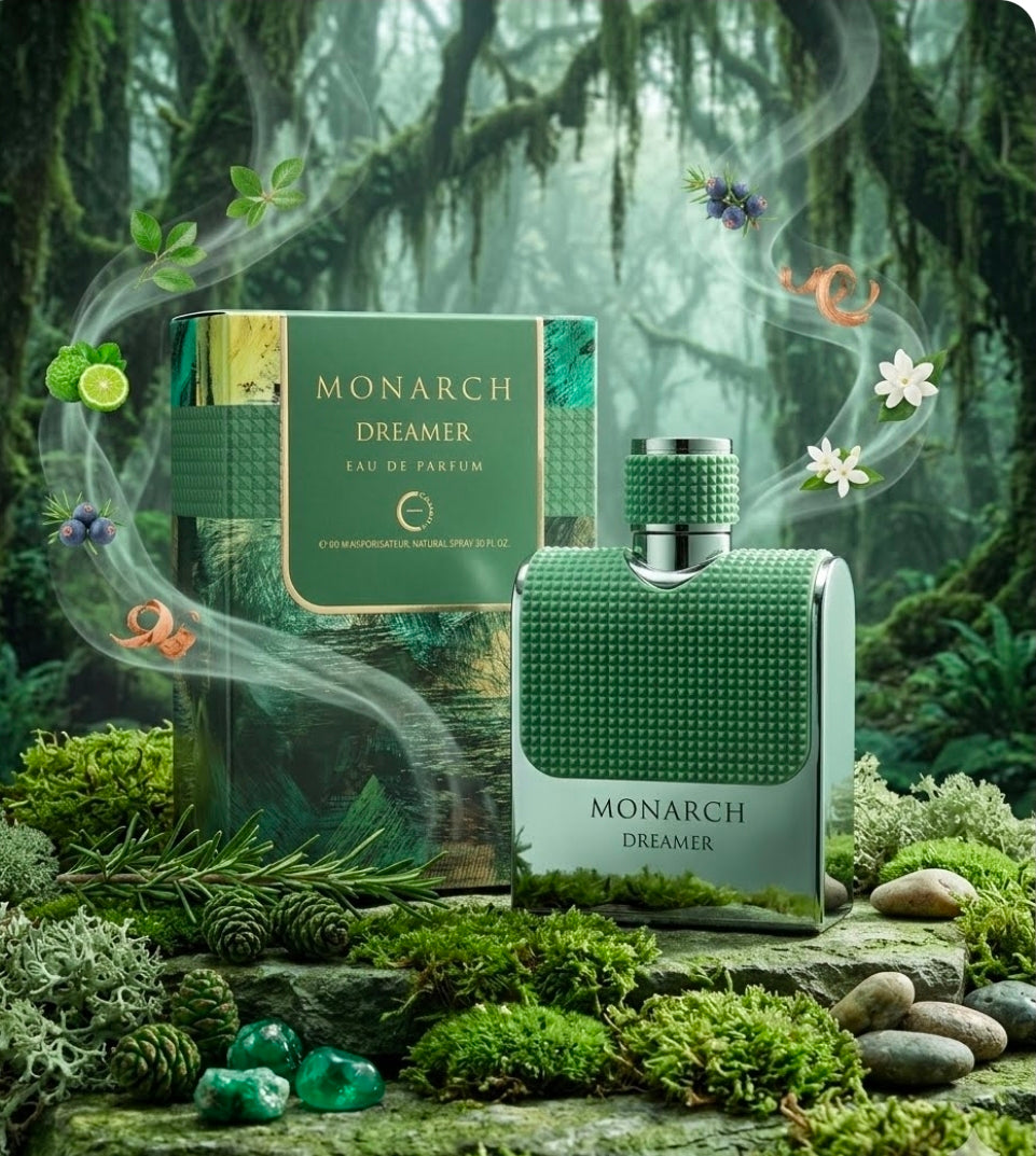 Monarch Dreamer de Camara Perfumes es un Eau de Parfum masculino y unisex de 90 ml (3.0 Oz) que se define por su frescura silvestre, natural y sumamente aventurera. 100% Original.