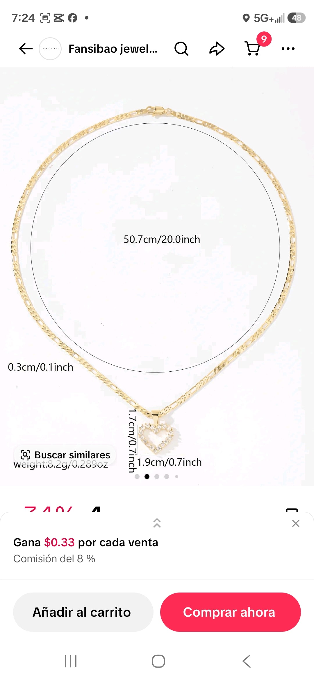 Collar con dije de corazón hueco de circonia bañado en oro de 14k, collar de amor en forma de corazón, joyería brillante de boda, uso diario, regalo de San Valentín y Navidad", cumpleaños y cualquier ocasion.