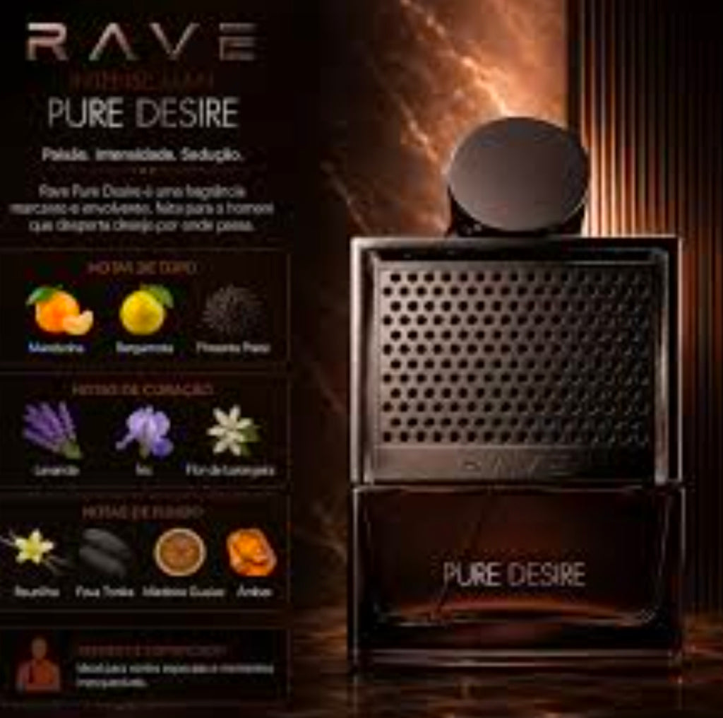 Intense Man Pure Desire de Rave (Lattafa Perfumes)Madera de abedul con un toque sutil ahumado, pachulí y suaves notas florales de jazmín y rosa. ¿Por qué se vende tan rápido?Duración brutal: Al ser Eau de Parfum, se queda en la piel de 6 a 8 horas🥰✨️