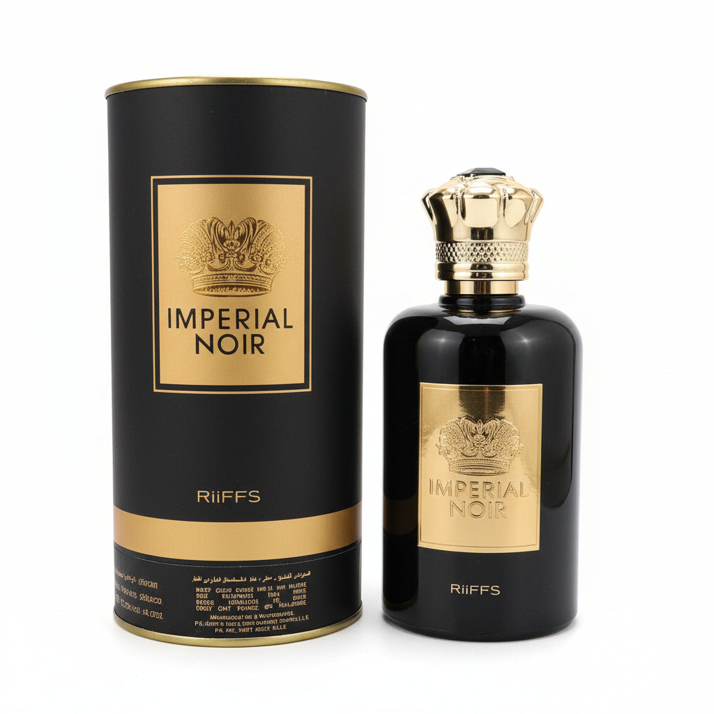 Imperial Noir de Riiffs (Eau de Parfum de 100 ml) Buscas un aroma que imponga presencia y deje una huella imborrable? RiiFFS Imperial Noir es una fragancia audaz y sofisticada creada para quienes caminan con confianza. Para hombre