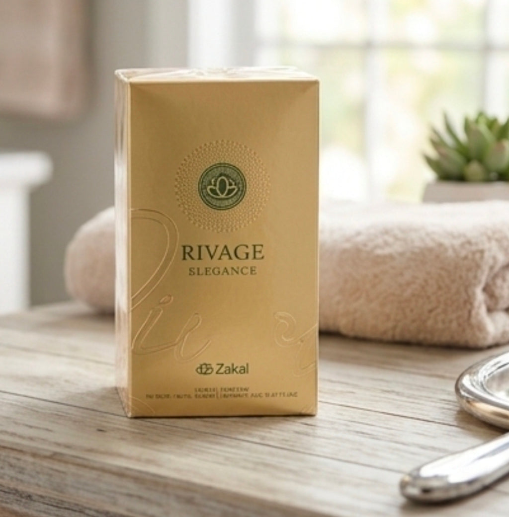 Zakat Rivage Elegance Eau de Parfum (100 ml) .Rivage Elegance equilibra a la perfección la frescura de salida con un fondo cálido y sumamente sensual, ideal tanto para el uso diario como para ocasiones especiales donde desee dejar un impresión imborrable✨