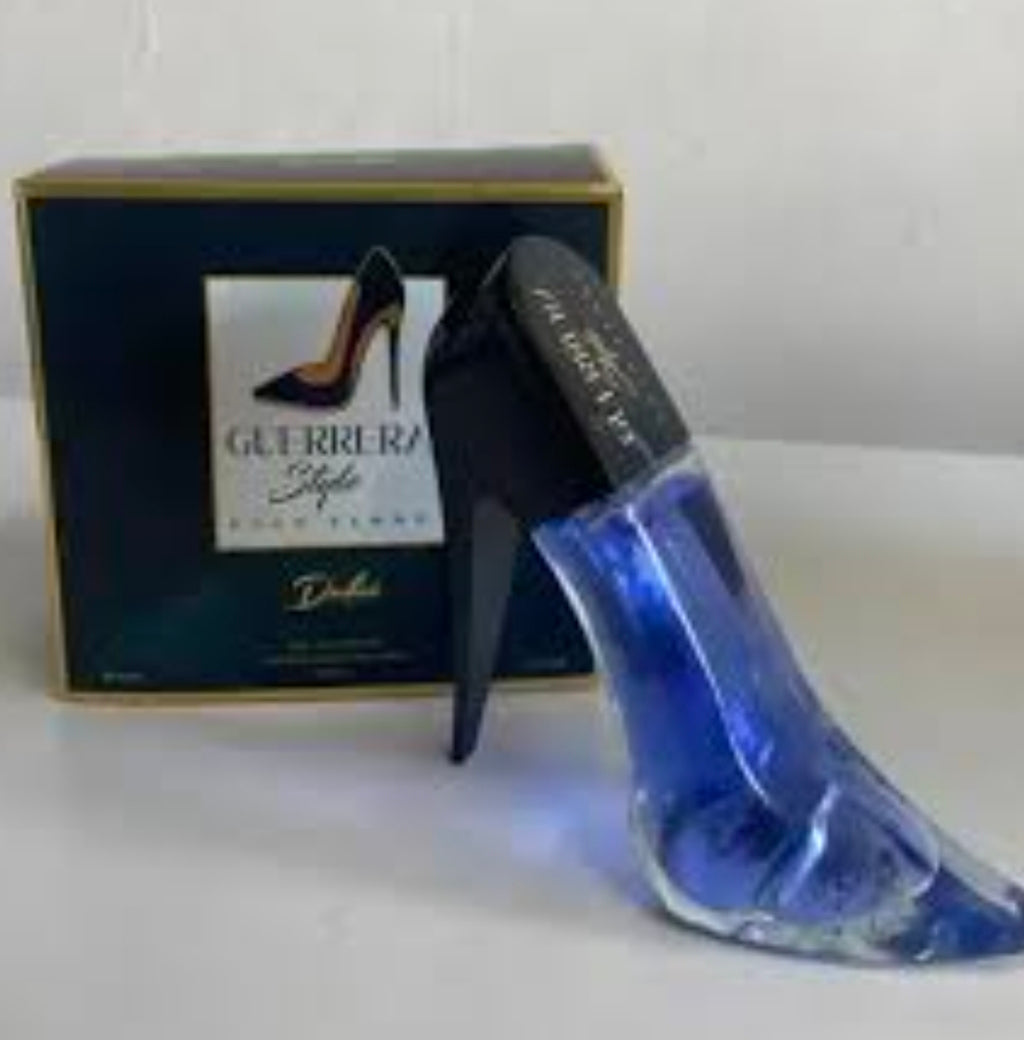 Guerrera Style Pour Femme de la marca Dubai Essences. Es una fragancia diseñada para mujer.Este perfume es una alternativa directa o "dupe" inspirado en el icónico y lujoso aroma de Good Girl de Carolina Herrera. Inspiración