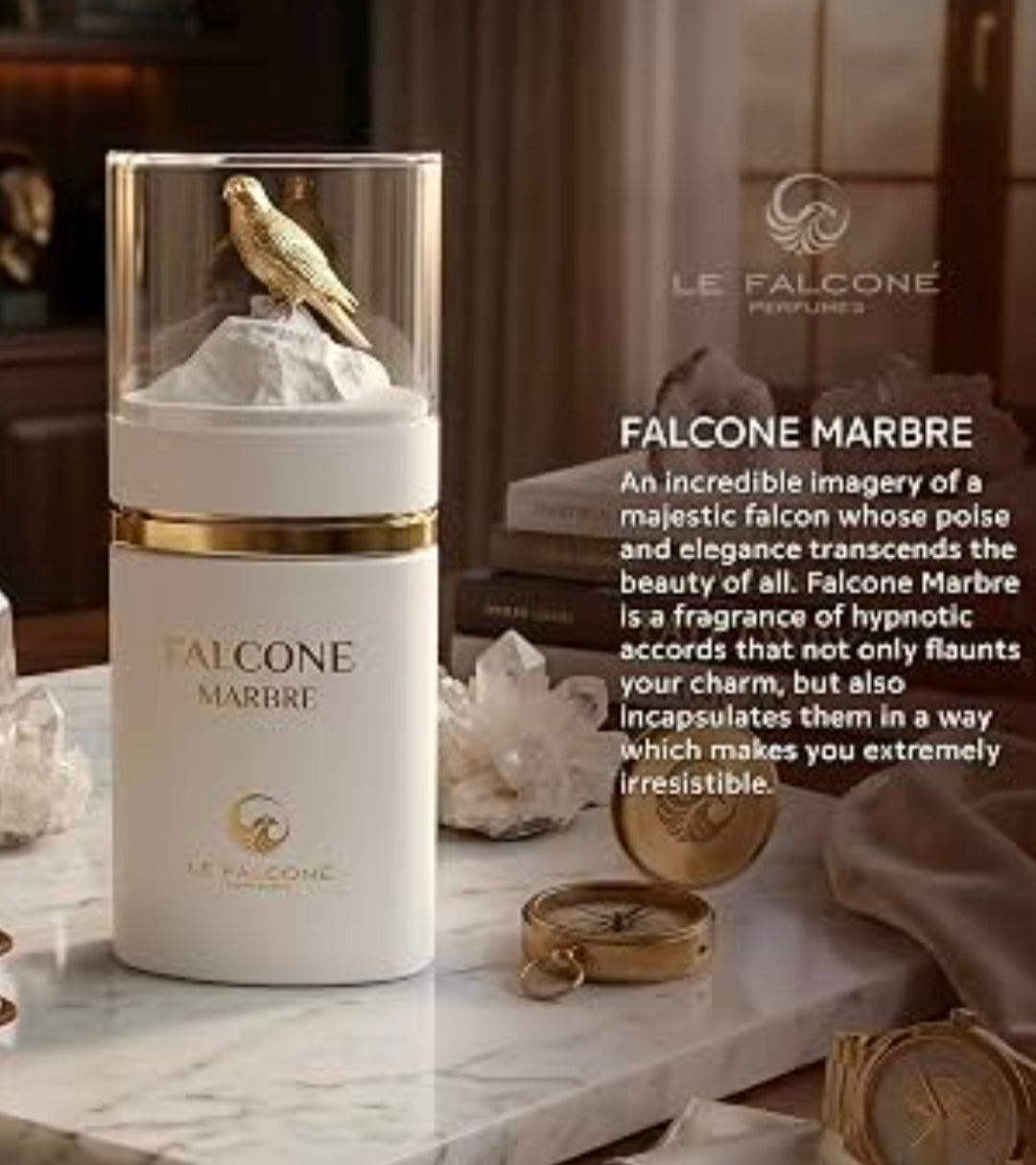 Falcone Marbre de Le Falcone (Eau de Parfum – 100ml)La esencia del poder y la sofisticación. Diseñado para el hombre moderno que avanza con paso firme, Falcone Marbre es una declaración implícita de confianza y éxito. 🤍✨️