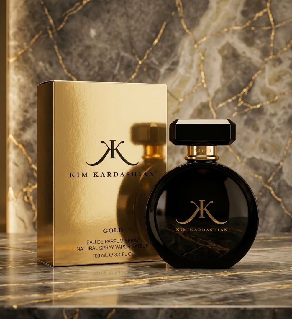 Gold de Kim Kardashian, una fragancia de la familia olfativa Oriental Floral.Jazmín, violeta y rosa.(las que perduran en la piel): Ámbar, sándalo, pachulí, benjuí y almizcle. 100% original