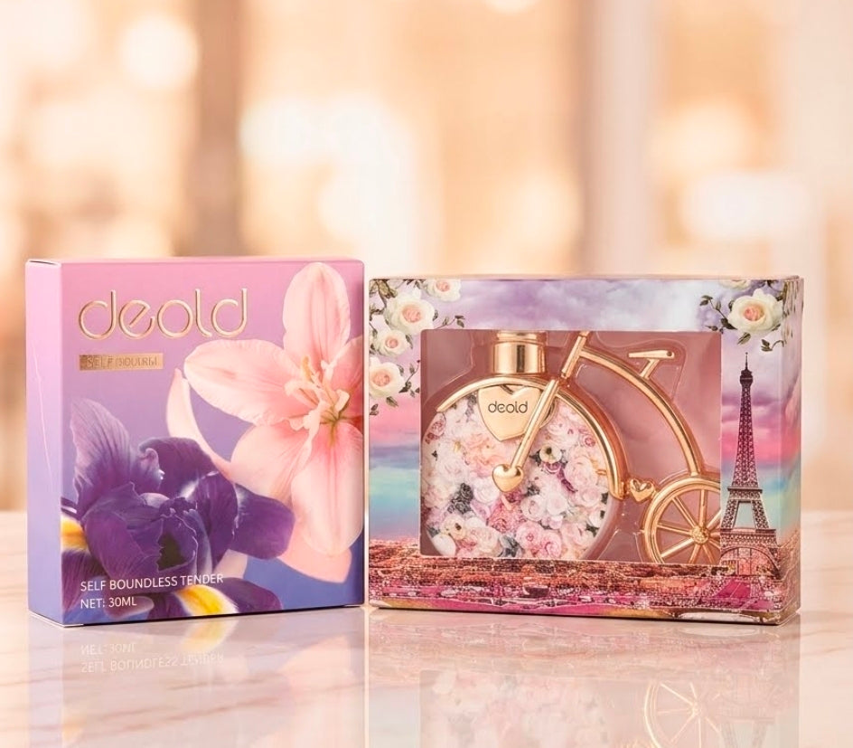 Son una fragancia de la familia floral-amaderada y frutal. Tiene un carácter suave, limpio, fresco y romántico, ideal para el uso diario. 2 perfumes. Inspiración