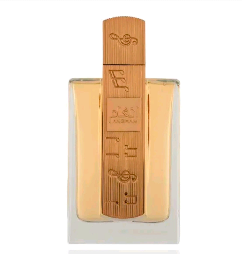 Perfume está diseñado como una sinfonía olfativa donde las notas cambian notablemente con las horas.vainilla rica y cremosa, abrazada por la profundidad resinosa del ámbar y la suavidad del almizcle, que se adhiere a la piel como una  sedosa. 100% Origina