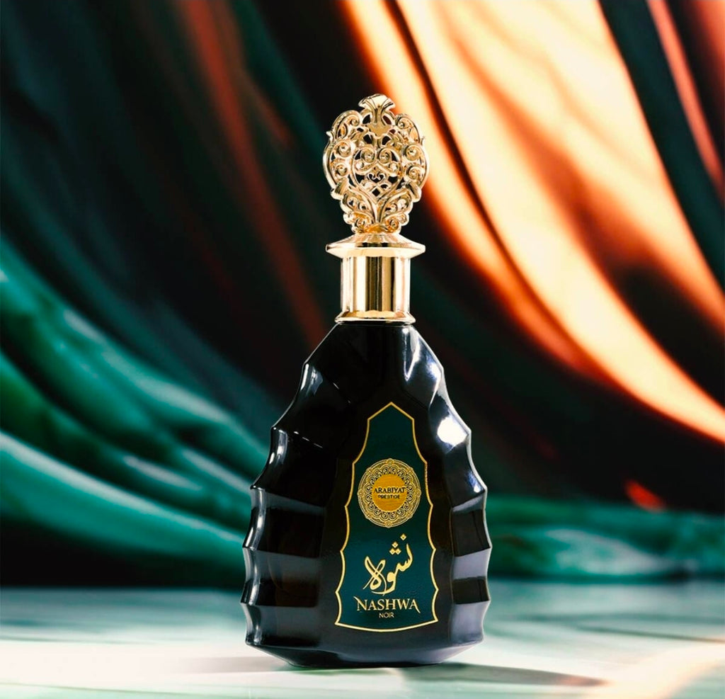 Arabiyat Prestige Nashwa Noir, Eau de Parfum de 100 ml. Es unisex, para hombre y mujer. 
Arabiyat Prestige +1
🖤 ¿A qué huele?
Es un perfume oscuro, intenso, elegante y especiado, con un toque amaderado y de cuero.