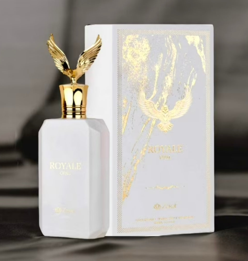 Royale Opal de Zakat Parfums. Es un aroma cálido, especiado y profundo, ideal para climas templados o salidas nocturnas debido a su gran proyección y dulzura. ✨️💛