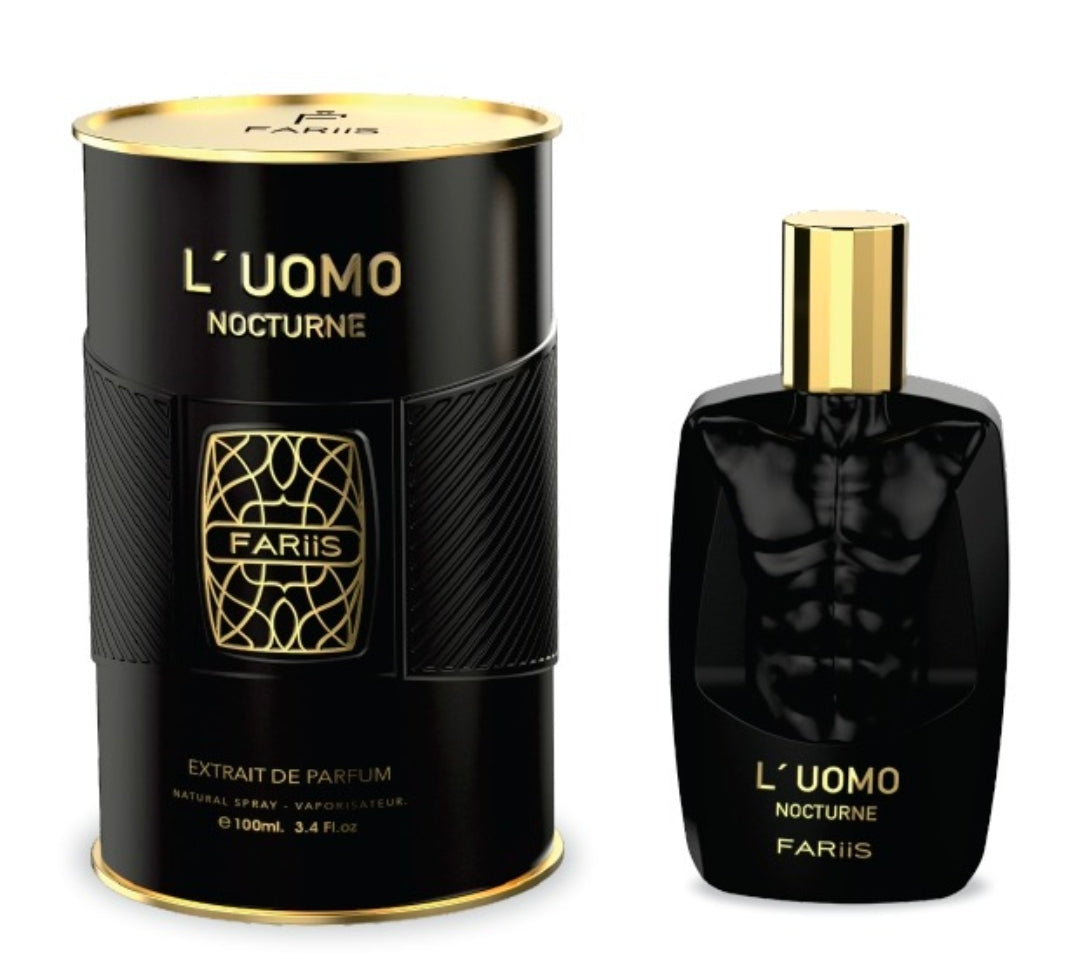 El aroma de L'Uomo Nocturne de Fariis destaca por ser una fragancia masculina intensa, misteriosa, dulce y sofisticada. 100% Original.