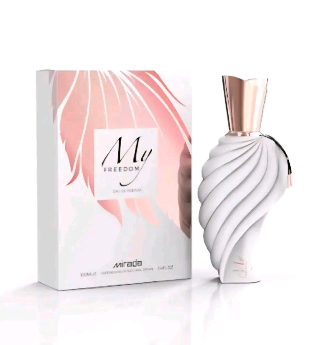 Mirada My Freedom Eau de Parfum (100 ml)Una explosión frutal y fresca compuesta por fresa, frambuesa, zarzamora (mora negra), mandarina y limon. 100% Original