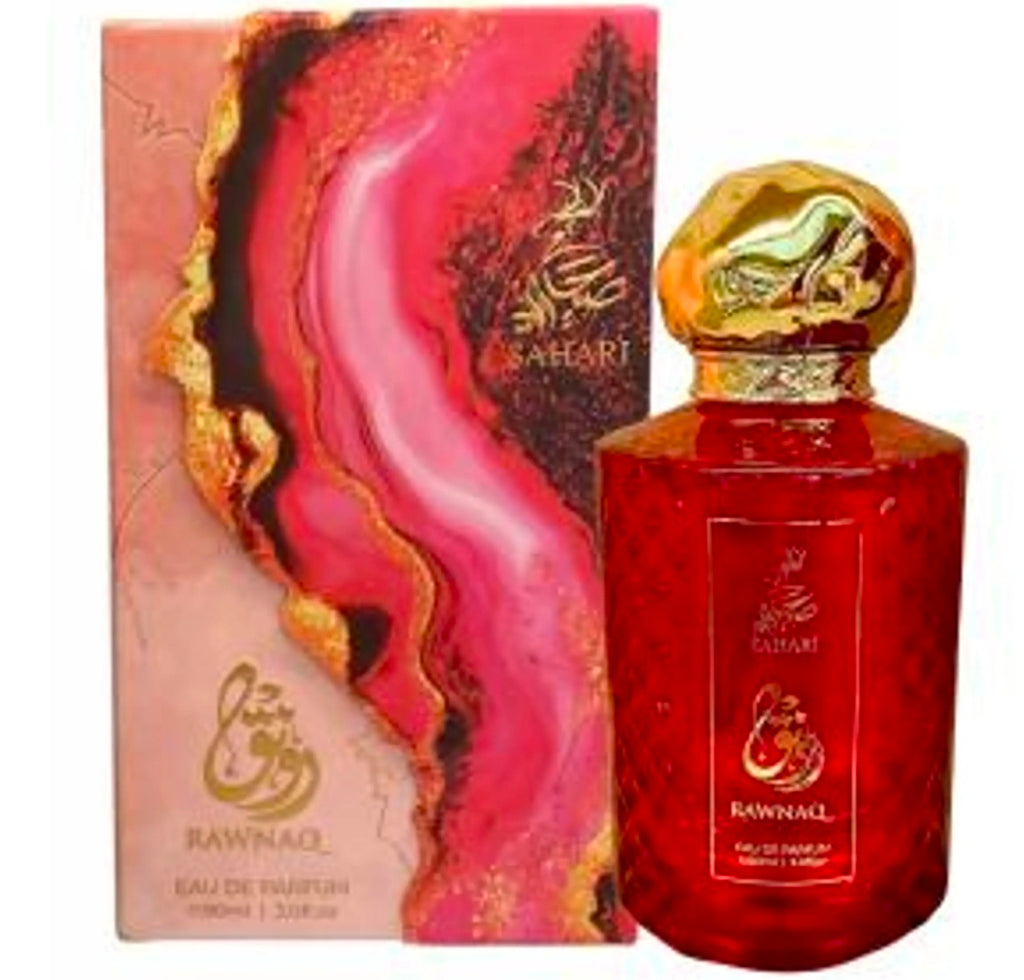 Rawnaq de Sahari Parfums.       Su perfil aromático destaca por ser una fragancia fresca, limpia, floral y sutilmente dulce.💖