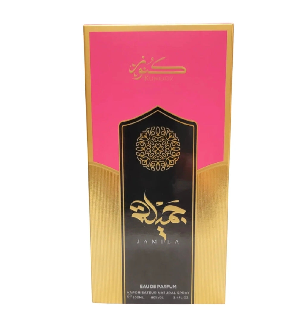 Haz que tu aroma hable por ti. Añade Kunooz Jamila (100 ml) a tu carrito hoy y disfruta de un perfume premium con una fijación espectacular."Notas de pera, azahar y vainilla que enamoran a primera aplicación. ¡Pide el tuyo antes de que se agote!"