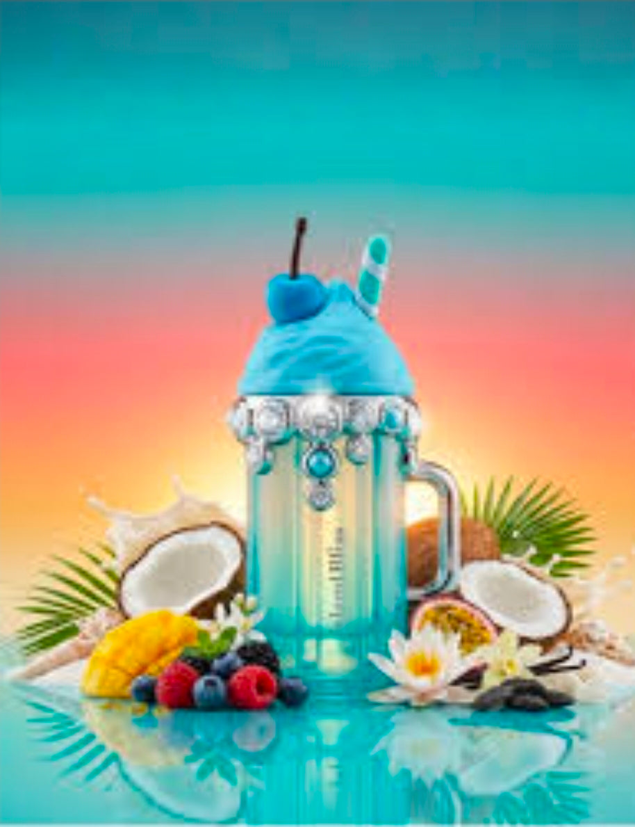 El centro es marcadamente tropical y cremoso, destacando el coco, las lactonas (que le dan un matiz lácteo o cremoso), junto a toques florales suaves de flor de azahar del naranjo y nenúfar (lirio de agua). 💯% Original