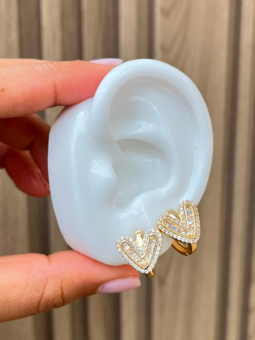 Argollas pequeñas con baño de oro. $290 cada una