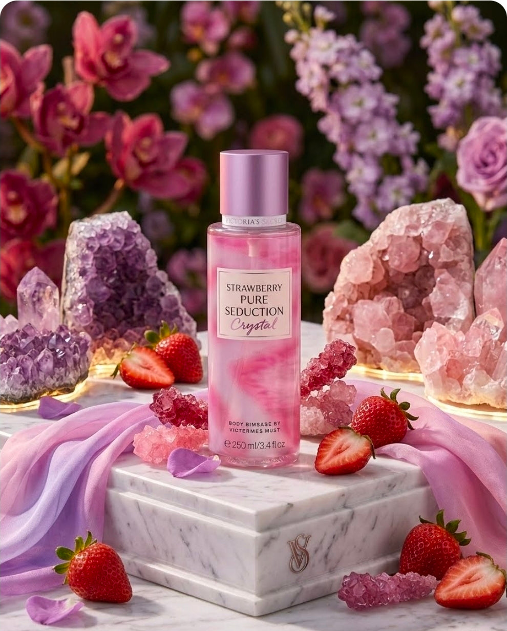 Pertenece a la familia olfativa Frutal Gourmand y es una versión especial, más brillante y dulce, de la clásica fragancia original. Victoria's Secret Pure Seduction Crystal. 100 % Original