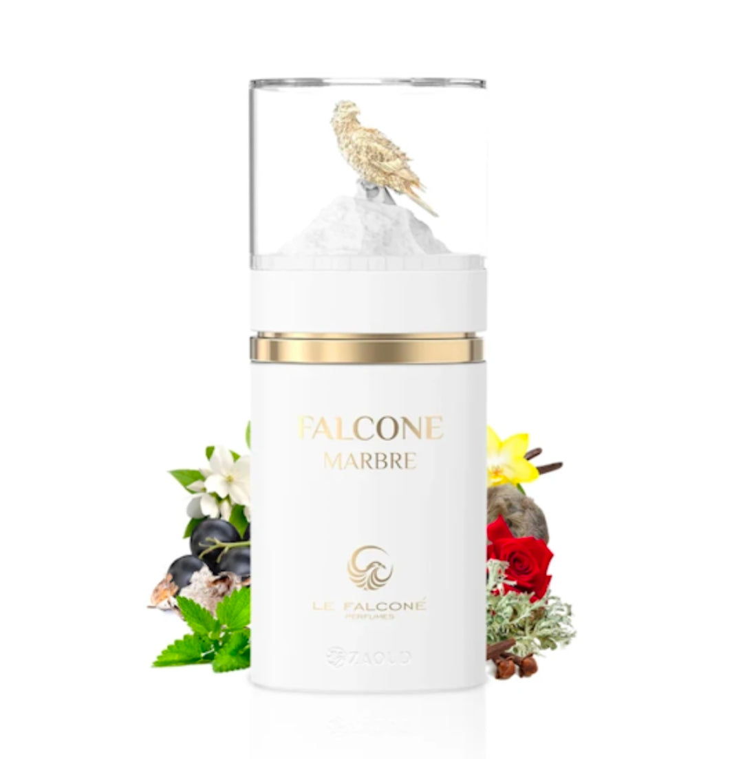 Falcone Marbre de Le Falcone (Eau de Parfum – 100ml)La esencia del poder y la sofisticación. Diseñado para el hombre moderno que avanza con paso firme, Falcone Marbre es una declaración implícita de confianza y éxito. 🤍✨️
