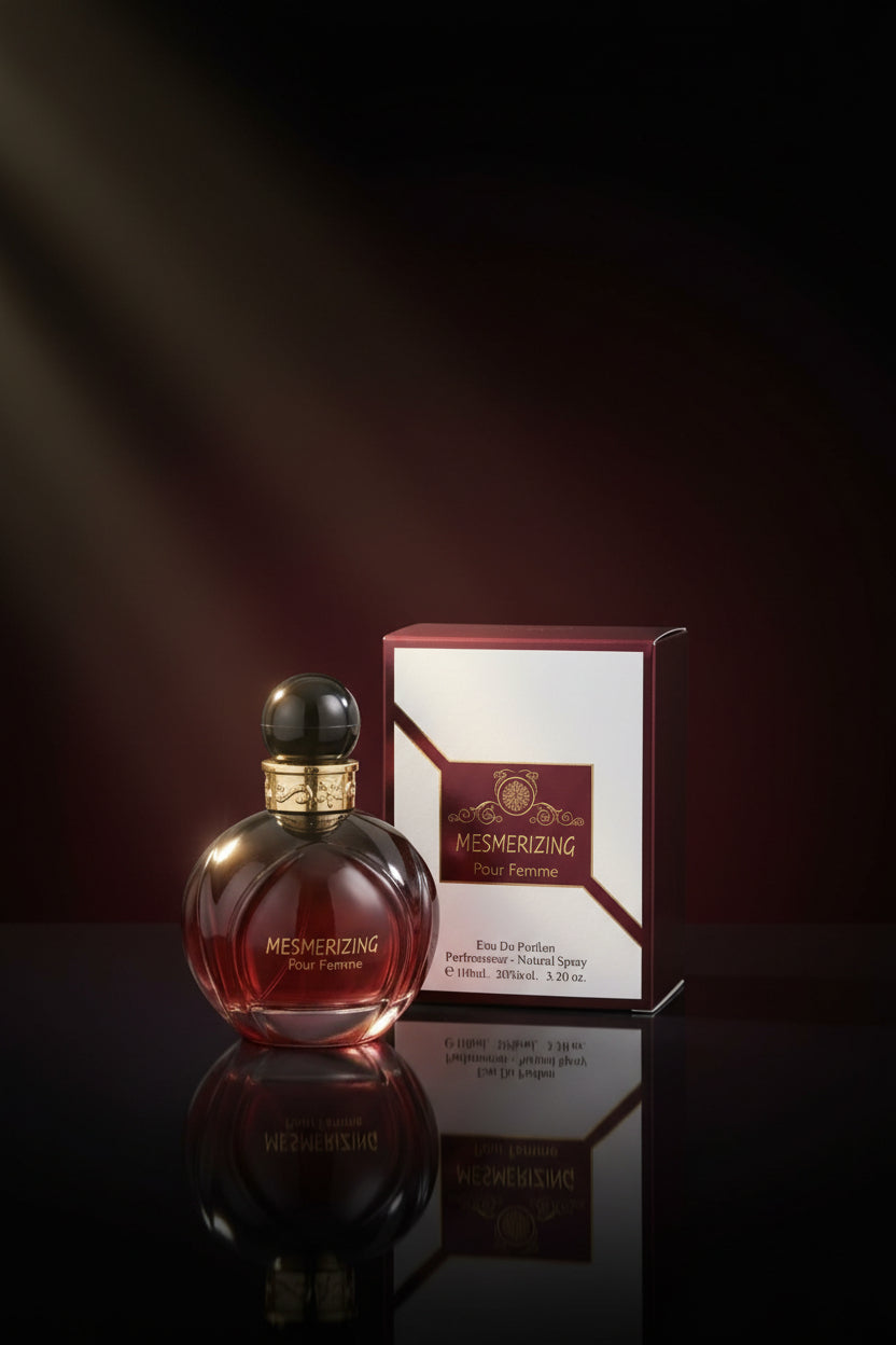 Mesmerizing Pour Femme. Es una fragancia diseñada para mujer que pertenece a la línea de contratipos o "dupes" económicos, famosa por ofrecer una alternativa accesible a un aroma de diseñador de gran renombre. Inspiración