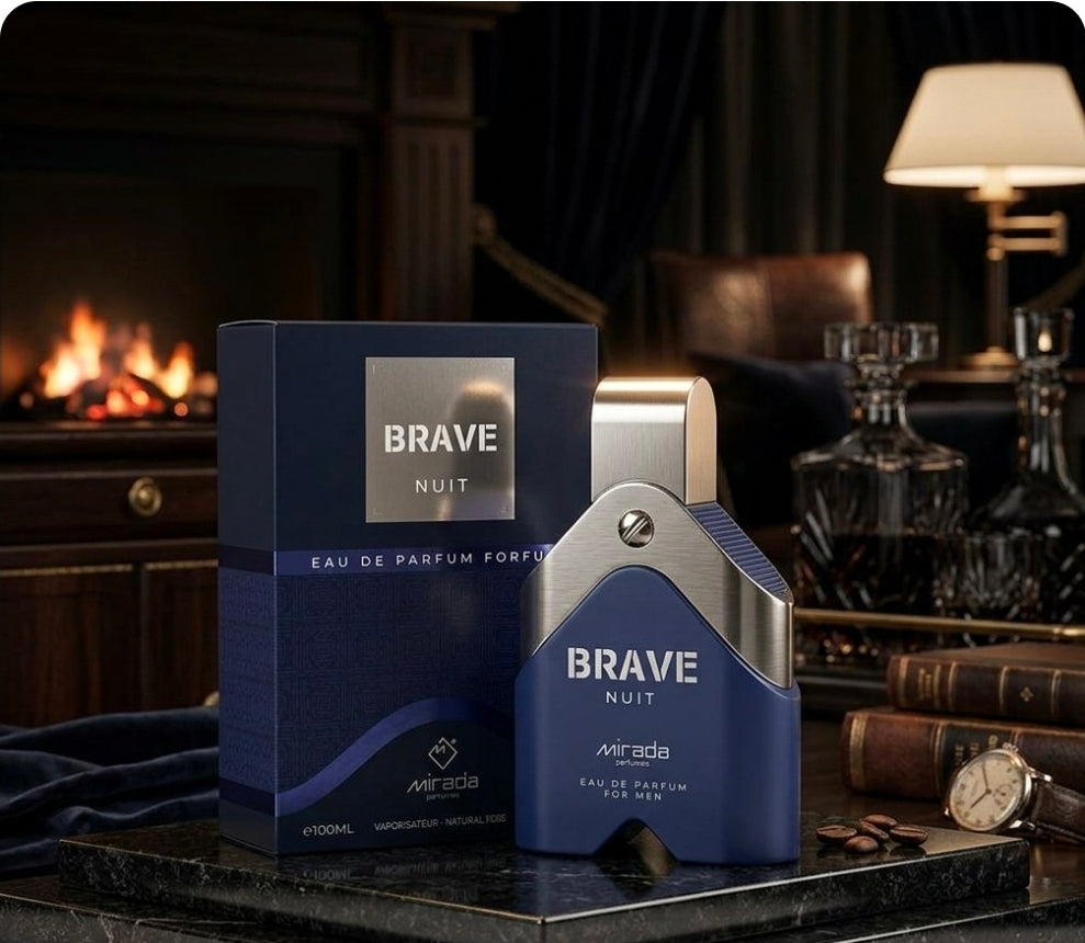 Brave Nuit de Mirada Perfumes, Está diseñado especialmente para el hombre moderno que busca un aroma sofisticado, nocturno y enigmático.              100% Original