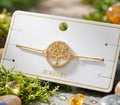 Elegante pulsera de mujer con baño de oro, con el diseño de el arbol familiar.