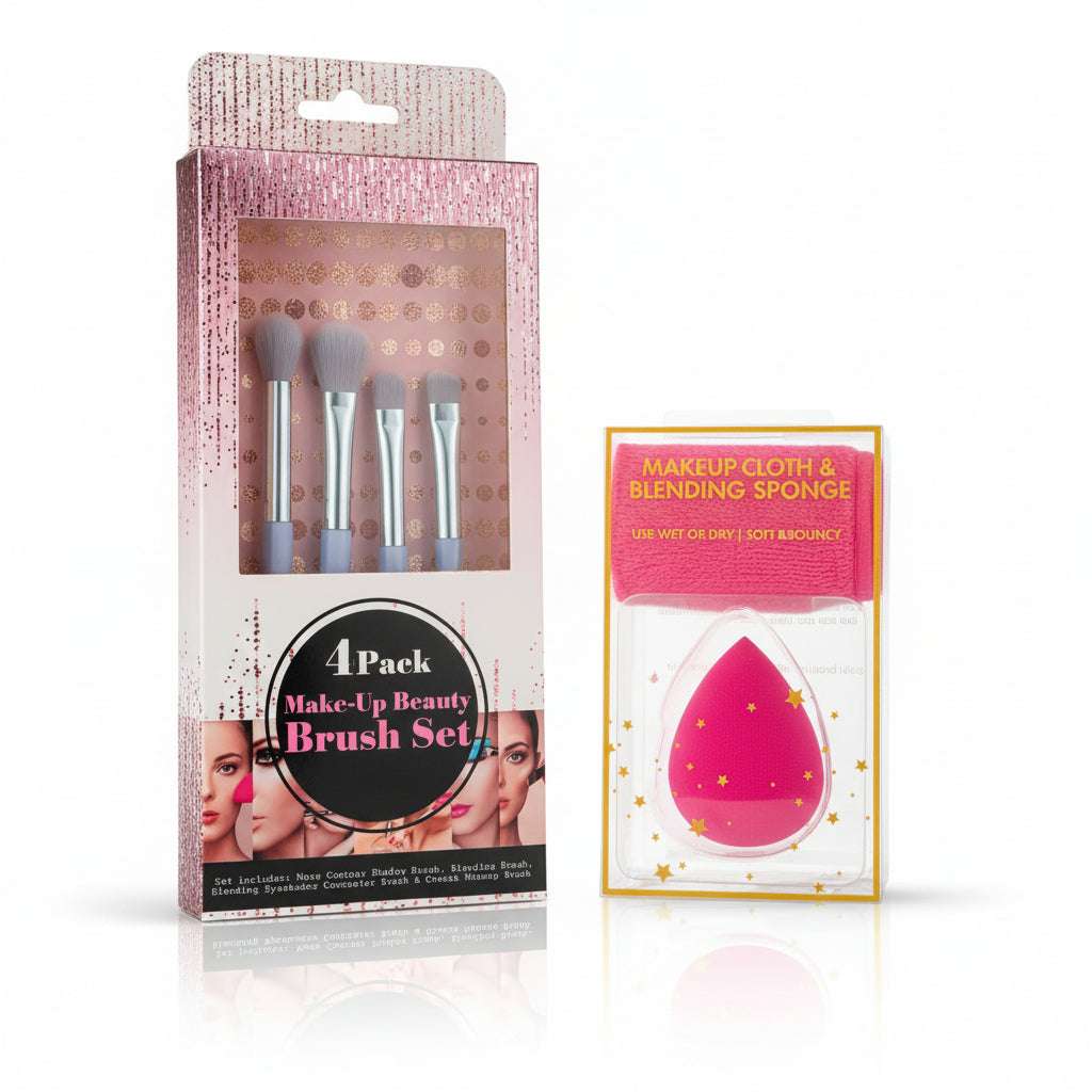 💄✨ ¡Todo para un maquillaje hermoso en un solo lugar! Brochas para difuminar y esponja para lograr un acabado suave y uniforme. ¡Dale a tu maquillaje el toque que se merece! 🛍️💕