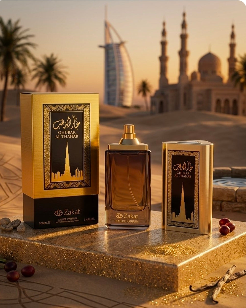 Buscas un aroma que te haga destacar, que deje una estela inolvidable a donde quiera que vayas y que despierte cumplidos a cada segundo?Te presentamos Ghubar Al Thahab de Zakat, la joya de la perfumería árabe que está conquistando los gustos más exigente.