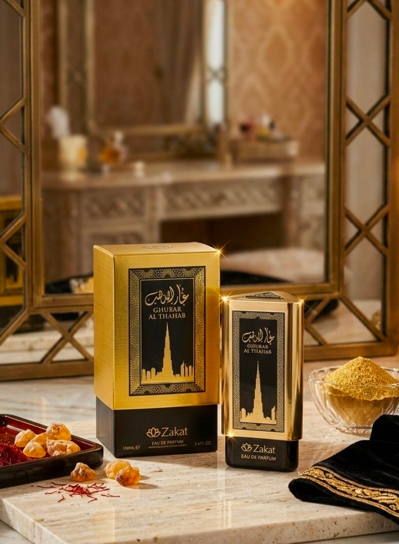 Buscas un aroma que te haga destacar, que deje una estela inolvidable a donde quiera que vayas y que despierte cumplidos a cada segundo?Te presentamos Ghubar Al Thahab de Zakat, la joya de la perfumería árabe que está conquistando los gustos más exigente.