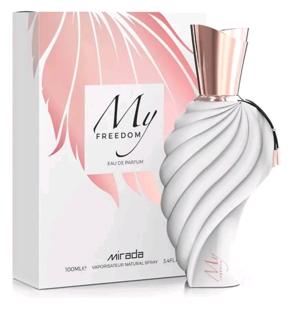 Mirada My Freedom Eau de Parfum (100 ml)Una explosión frutal y fresca compuesta por fresa, frambuesa, zarzamora (mora negra), mandarina y limon. 100% Original