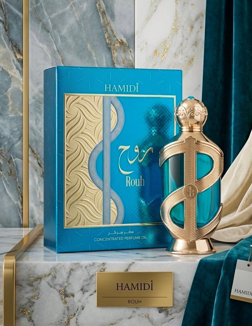 Hamidi Rouh Concentrated Perfume Oil.Almizcle y vainilla. Aportan un carácter suave, cremoso y ligeramente dulce en su fase media. Unisex