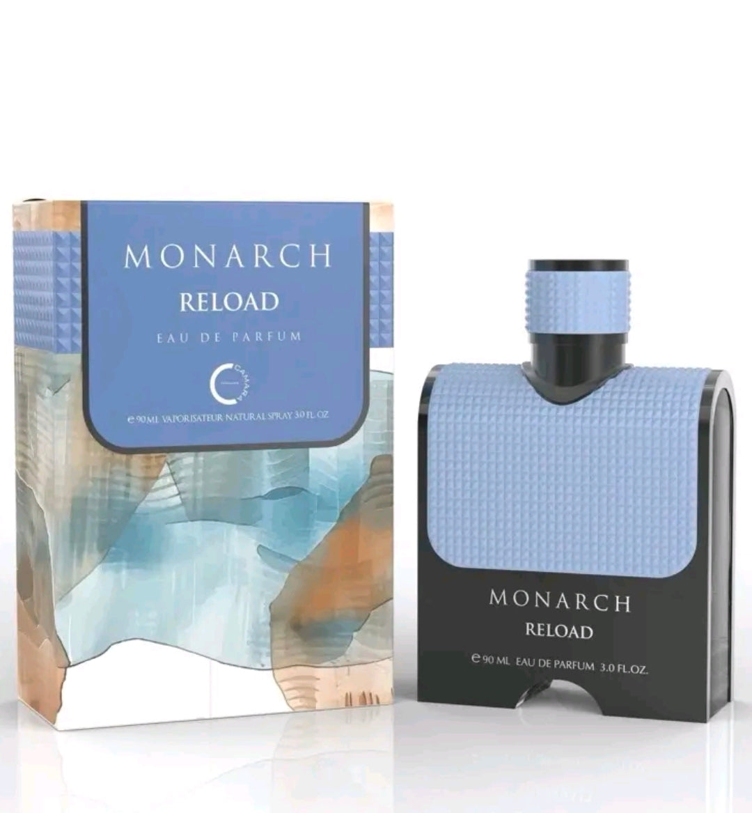 Monarch Reload de Camara Perfumes es un Eau de Parfum masculino de 90 ml que destaca por su carácter sofisticado, pulido y versátil. Esta fragancia árabe combina un ADN clásico fougère con giros modernos de cuero y especias. 100% Original.