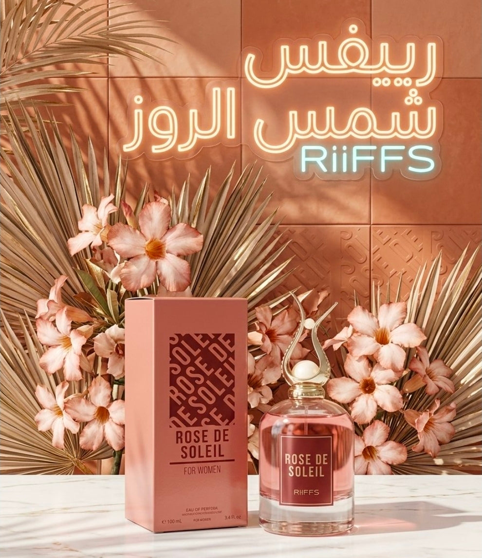 Rose de Soleil For Women de RiiFFS es una fragancia de la familia olfativa Floral Frutal Gourmand. Se ha vuelto sumamente popular por su gran parecido al aroma de Scandal de Jean Paul Gaultier.