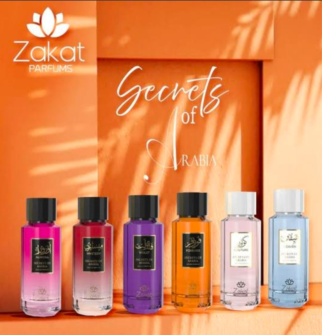 El secreto del lujo árabe a tu alcance: aromas premium que se quedan en tu piel todo el día.""Descubre la colección Secrets of Arabia de Zakat: fragancias de alta gama con fijación impecable y un precio que te va a enamorar." $1950 cada una 6 aromas.✨️🥰