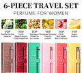 Women's ELIXIR Travel Perfume Gift Set que include 6.Este set está diseñado para ofrecer una variedad de aromas según tu estado de ánimo o para llevar cómodamente en el bolso durante tus viajes. Inspiración