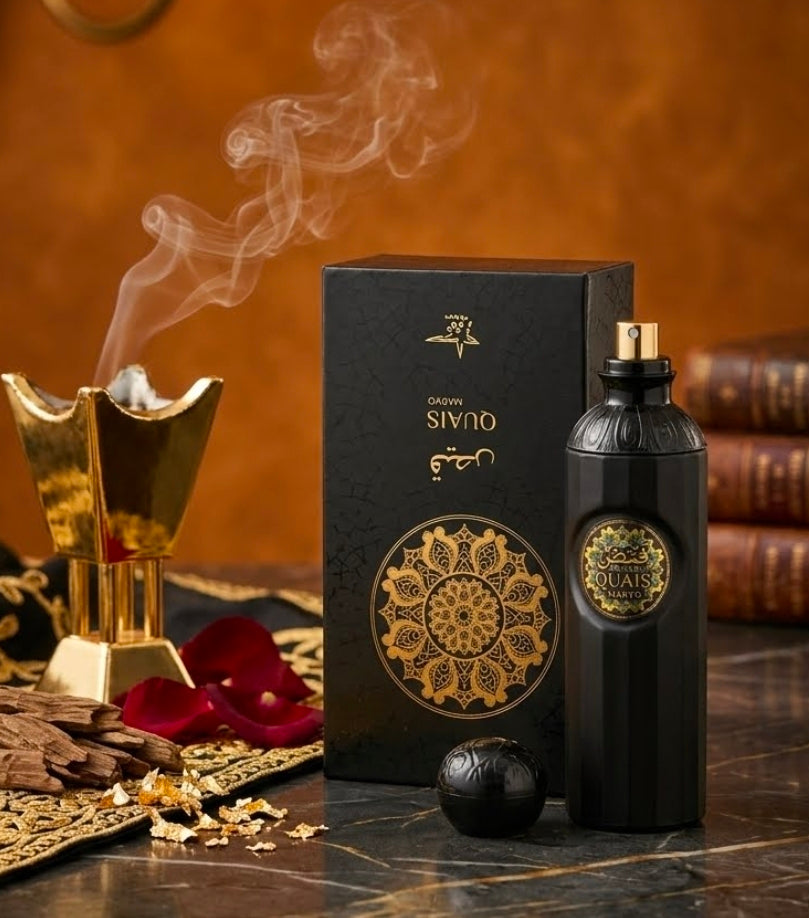 Quais Marvo (de la casa Aryan), una fragancia inspirada en el perfil olfativo de Mavro de la marca de lujo Gissah. Su aroma se clasifica dentro de la familia cítrica, amaderada y especiada. Inspiración.