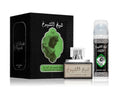 Sheikh Al Shuyukh de Lattafa Perfumes (edición clásica / Black Edition).Poderoso, sofisticado y místico. Eleva tu presencia con Sheikh Al Shuyukh de Lattafa, el combo de perfume y desodorante que define el verdadero carácter oriental amaderado. ✨️💛