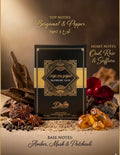 Es perfecto para salidas nocturnas, cenas, discotecas o eventos formales donde el clima refresca un poco.Madera de oud, rosa y azafrán (dan el toque exótico árabe). Inspirado.