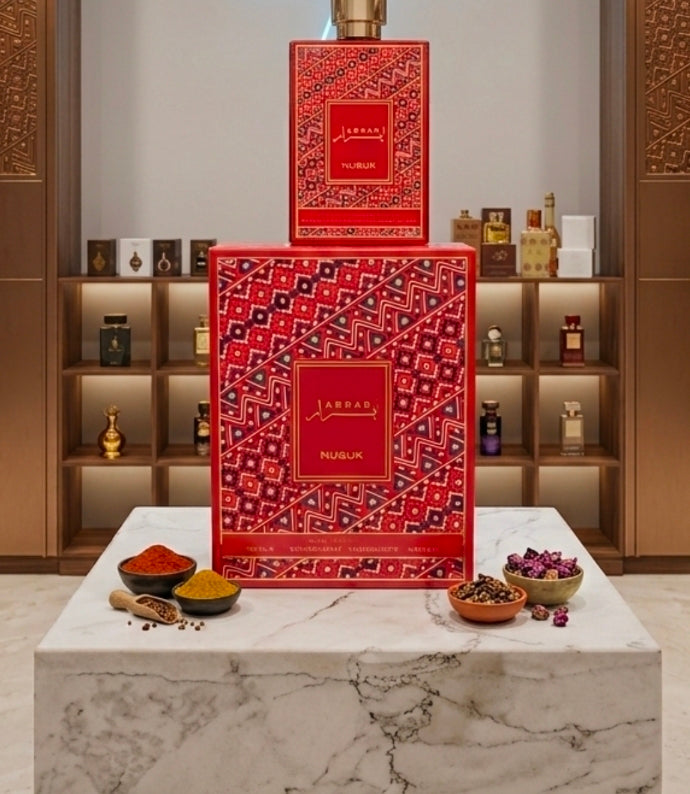 Abrar de Nusuk es una fragancia de la familia olfativa oriental, amaderada y floral. Tiene un carácter elegante, profundo y magnético, muy característico de la perfumería arabe.ser un Extrait de Parfum (extracto de perfume), tiene una excelente duración.