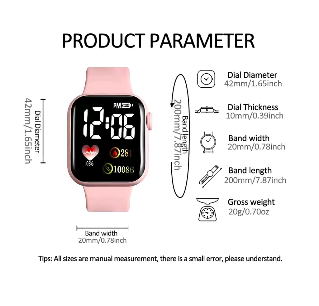Ocho relojes de pulsera, Correa de cuero sintético (PU) con un acabado mate suave.Fabricadas completamente en silicona líquida o goma elástica de alta densidad, lo que les confiere un acabado liso, flexible y resistente al sudor o salpicaduras leves.